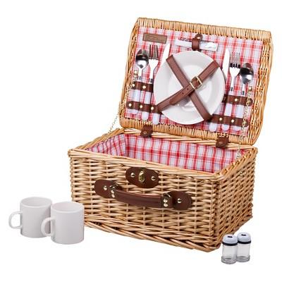Picnic Time Catalina Picnic Basket - Red and White Plaid