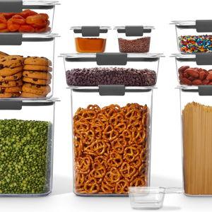 Rubbermaid Brilliance 10 Piece Set, Clear and Airtight Food and Pantry Storage Containers
