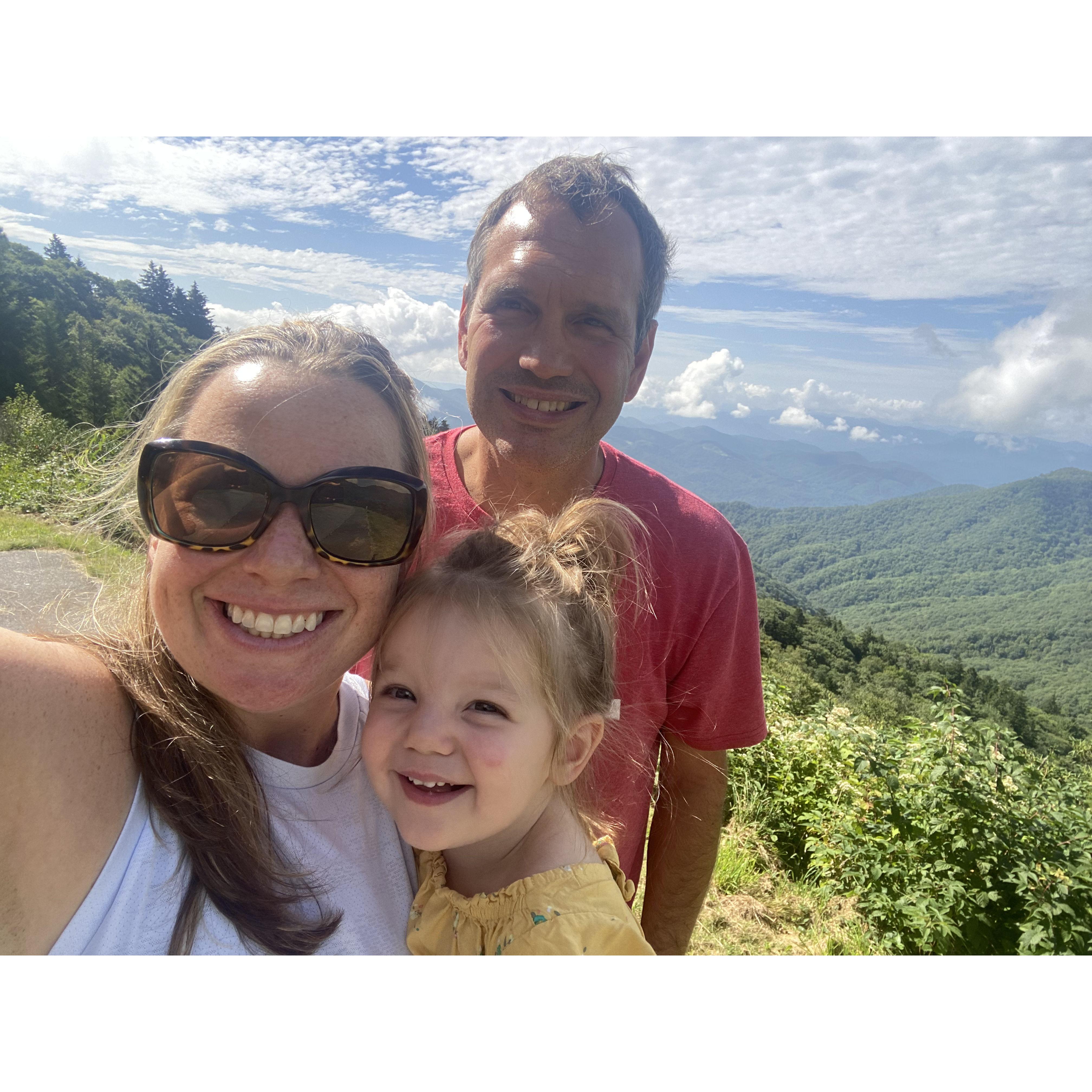 We spent a month in Asheville, NC during the Pandemic. Here we are enjoying the great Smokey Mountains!