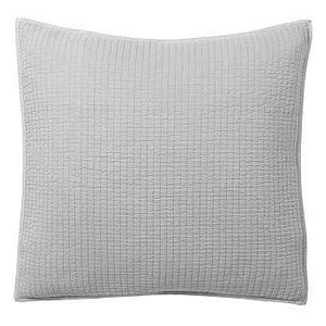 Harrison Square Stitch Sham, Euro, Gray