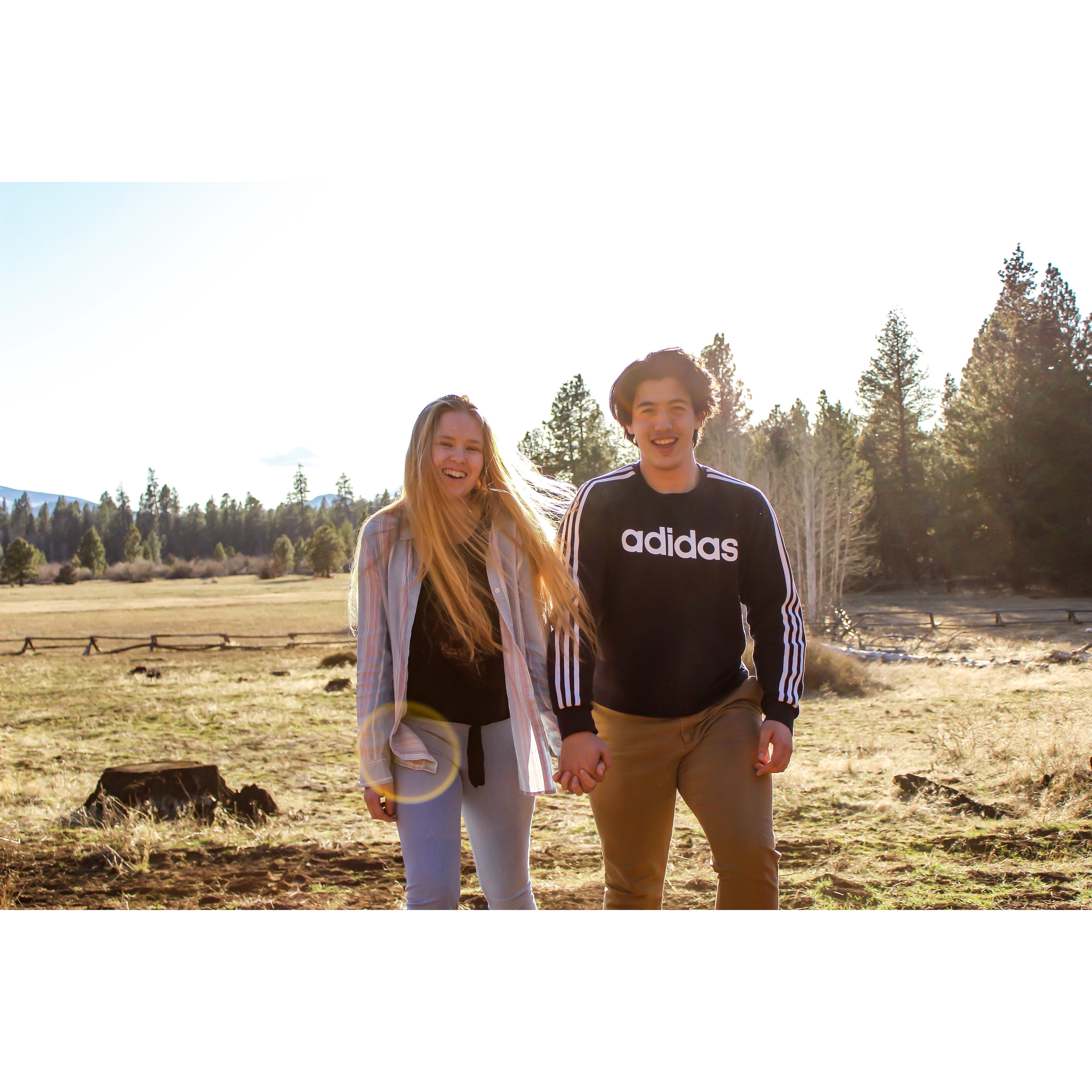 Holding hands and exploring Sisters with friends- 03/21/20