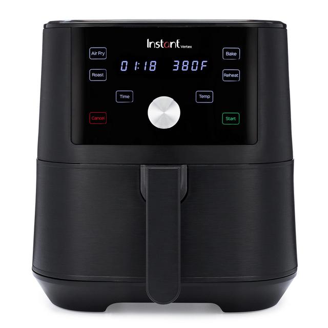 Instant Vortex 4-in-1 Basket Air Fryer, 6 Quart Capacity, Black
