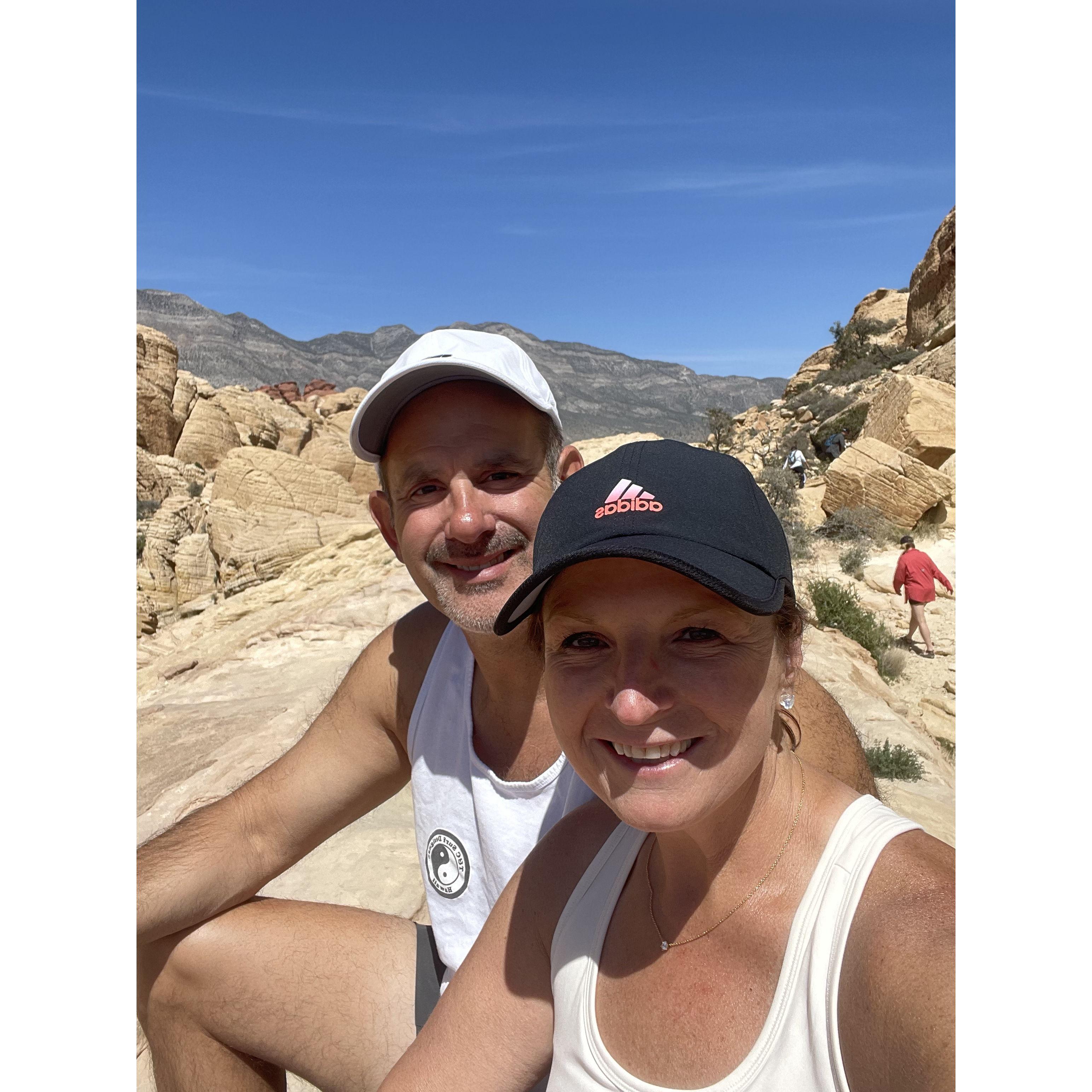 Hiking outside of Vegas, yes Vegas, in the Valley of Fire.
