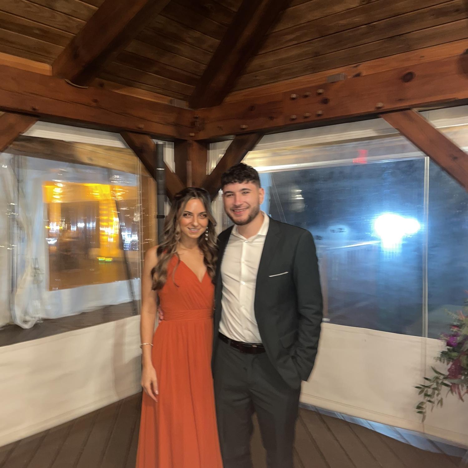 At Madison’s sisters wedding—2021