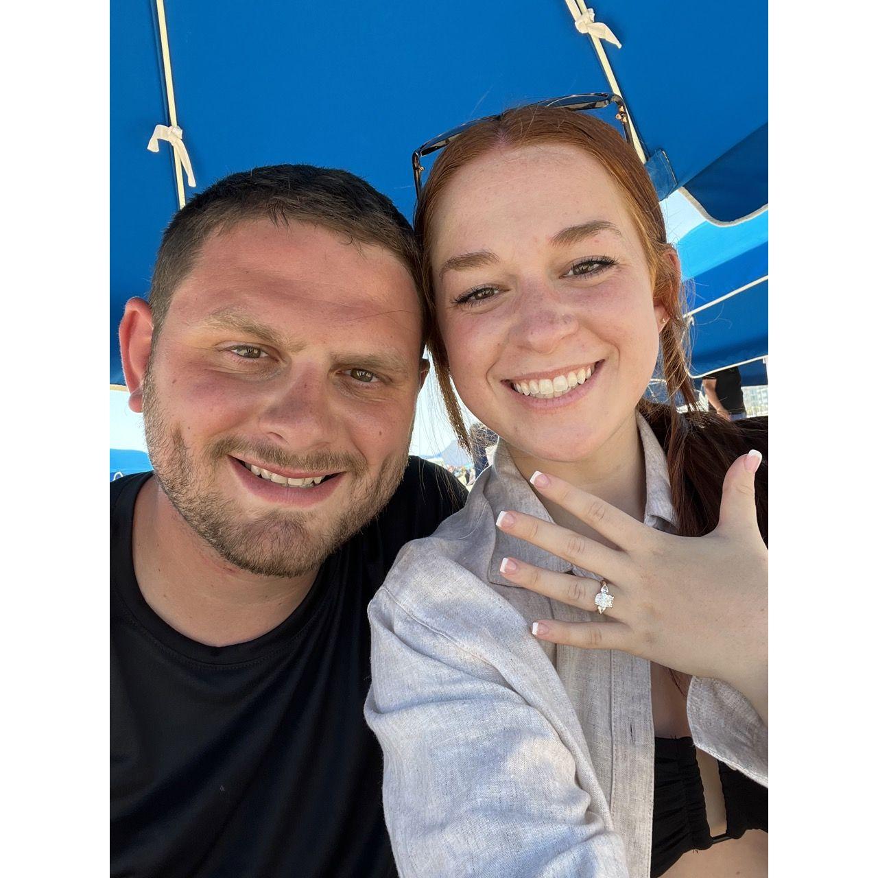 The day after we got engaged!