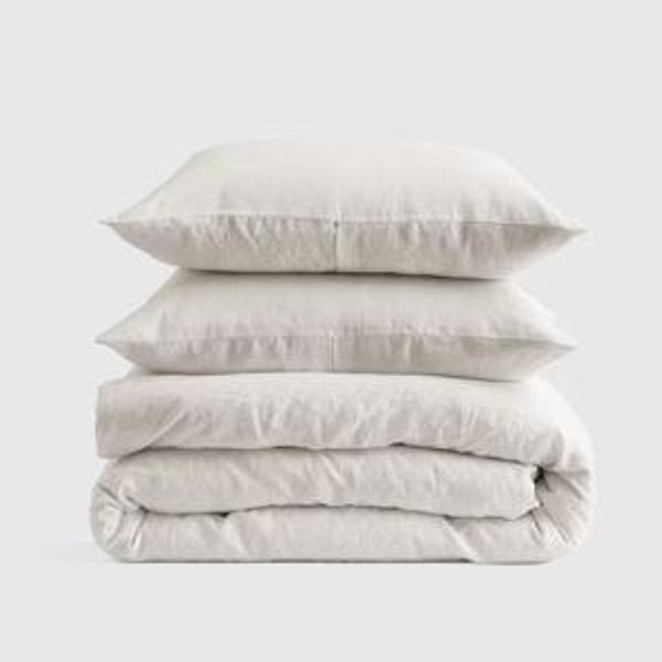 European Linen Duvet Cover Set - King/Cal King - Sand
