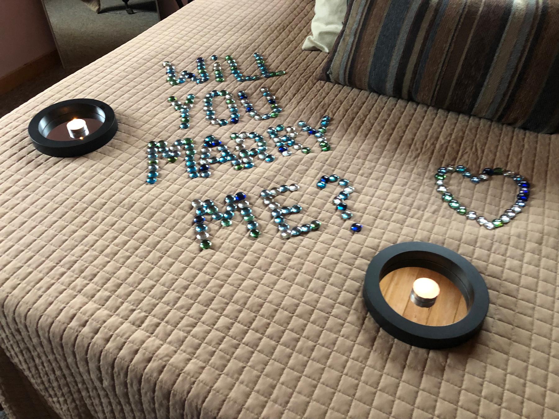 A sneak peak into my attempt to propose. He said yes but told me right away, that he had to do it properly later since he is the man.