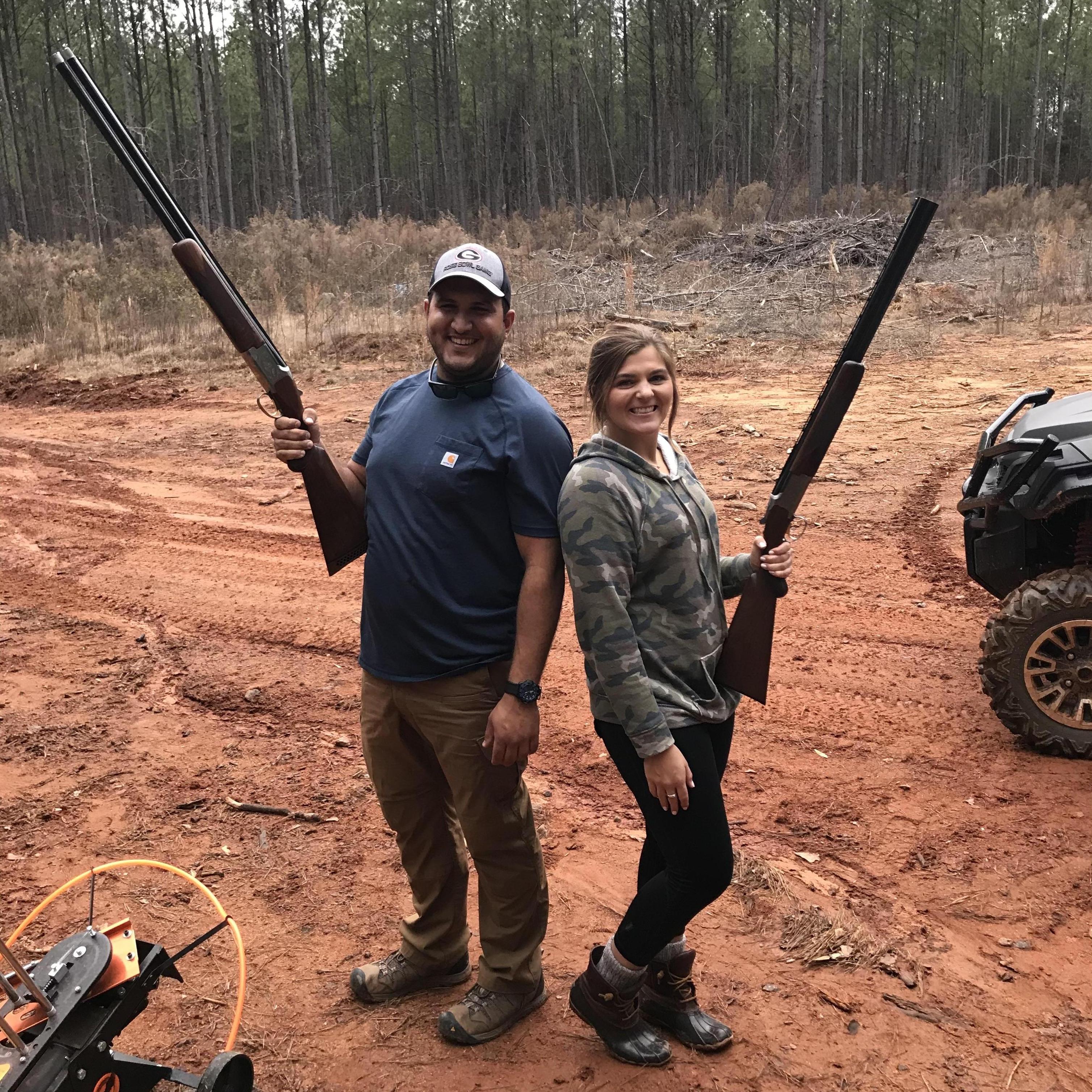 A couple that shoots together, stays together.