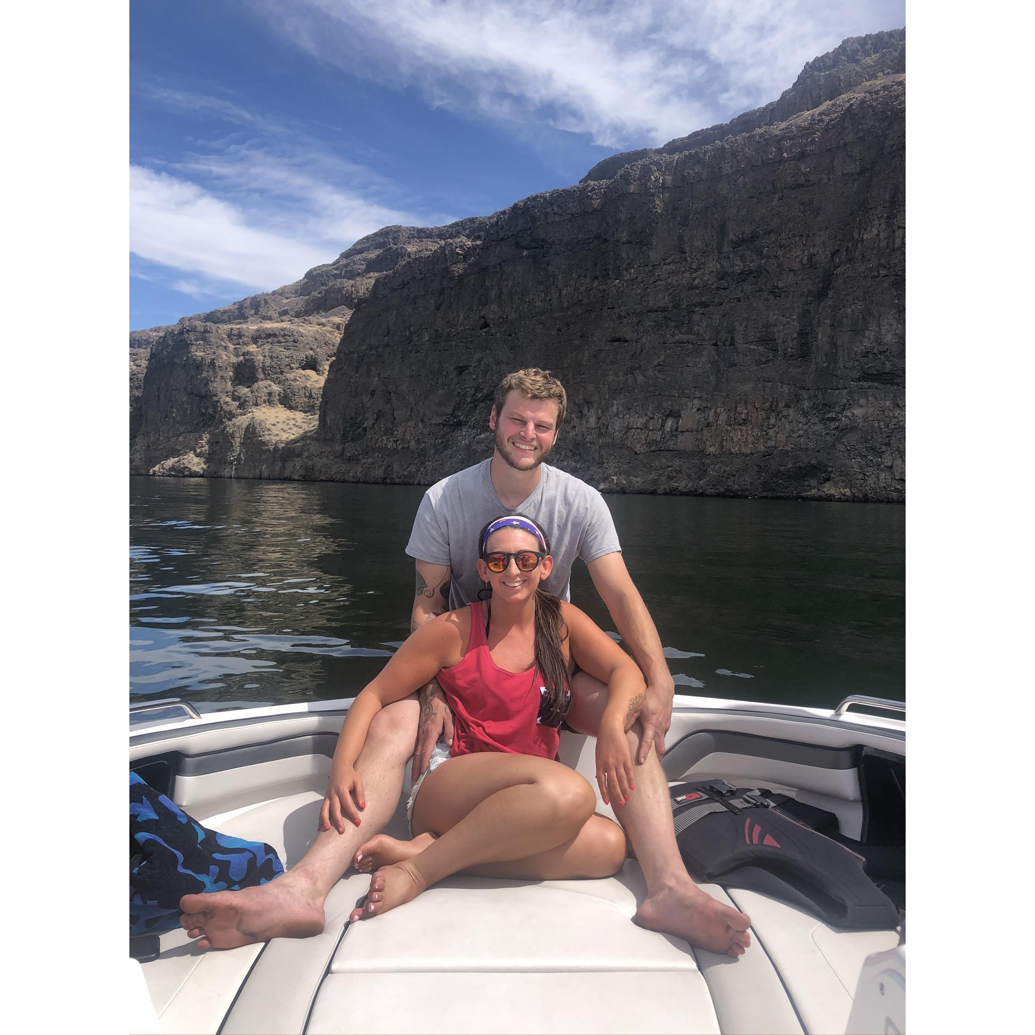 Celebrating July 4th 2020 on the river in Vantage, Washington