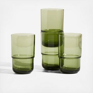 Tall Night & Day Glass, Set of 4