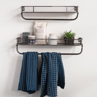 Casual Country 2-Piece Metal Wall Shelves