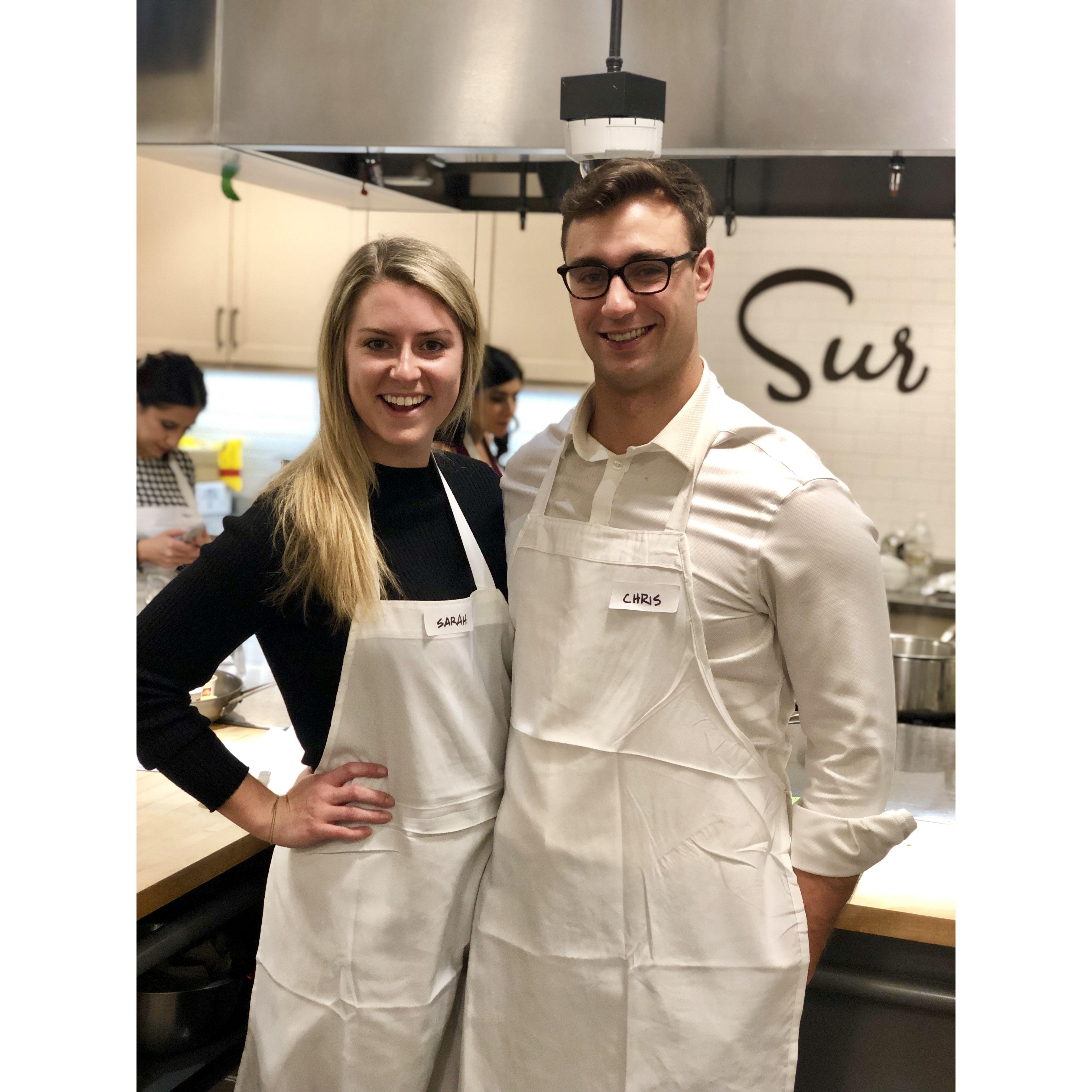 We took a cooking class for Sarah's 25th birthday