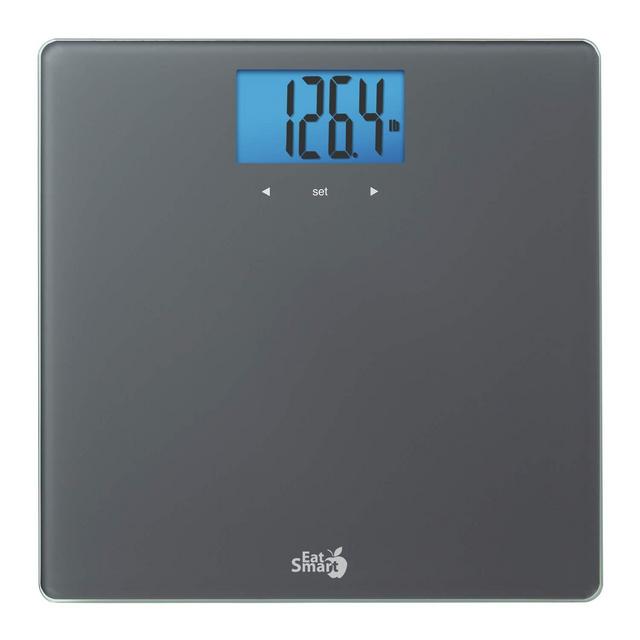EatSmart Gray Glass BMI/Weight Tracker Blue Backlight