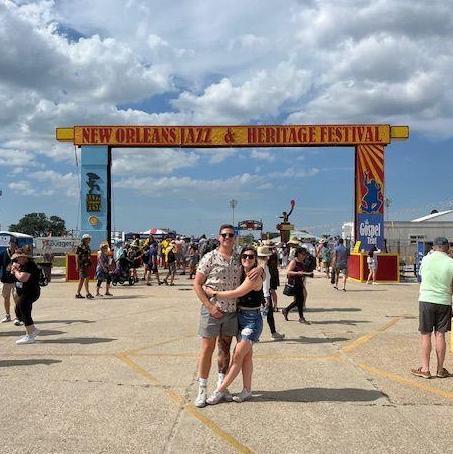 Our first trip together, Jazz Fest in New Orleans