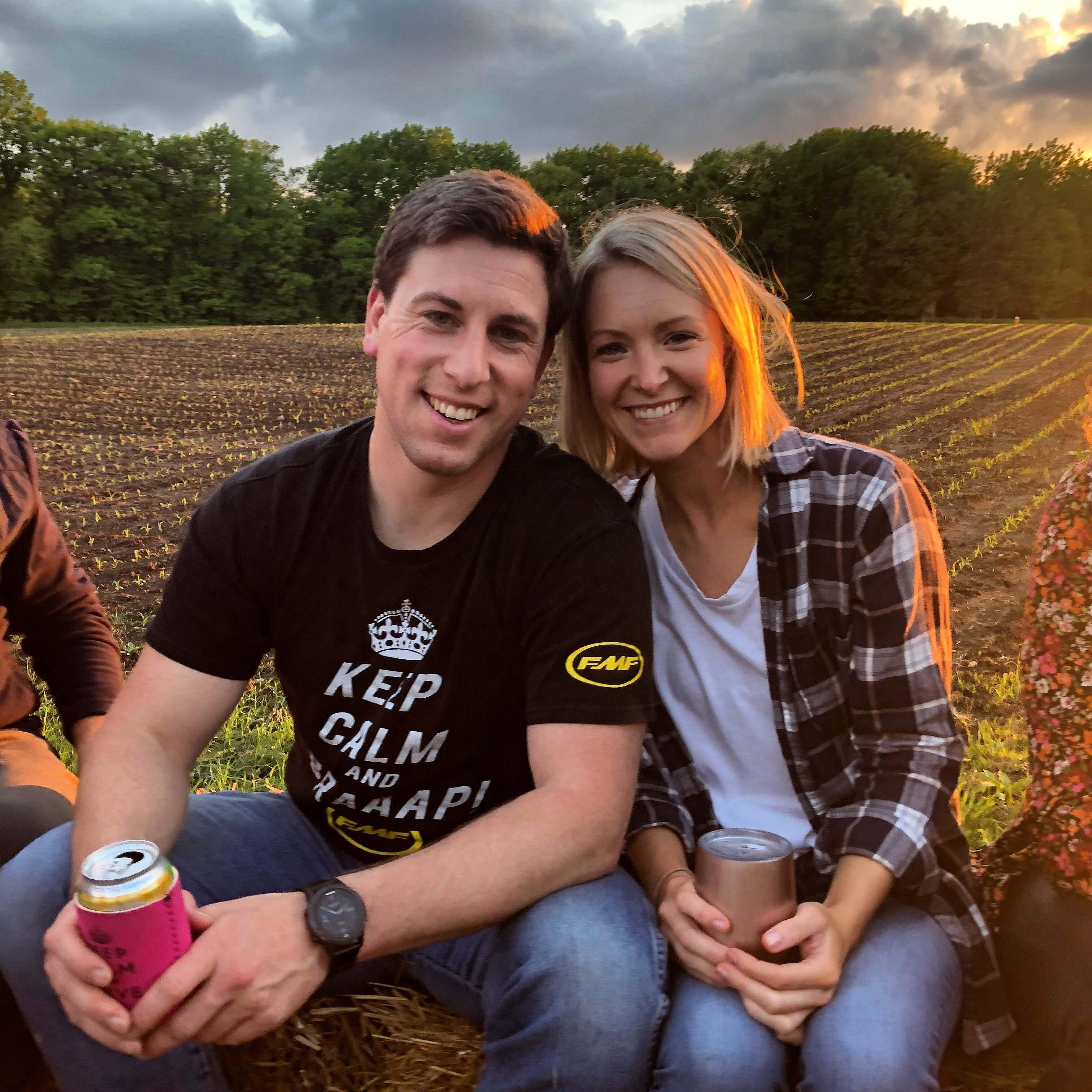 Summer hayride during covid (hence the long hair!)