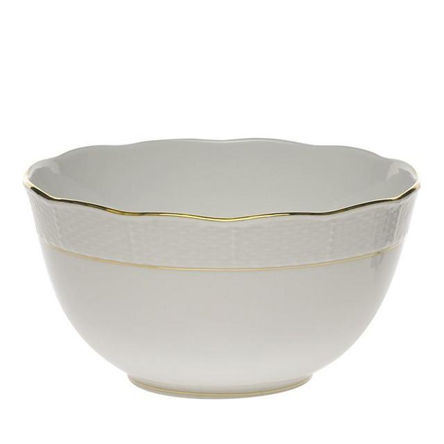 Herend - Golden Edge White Round Bowl