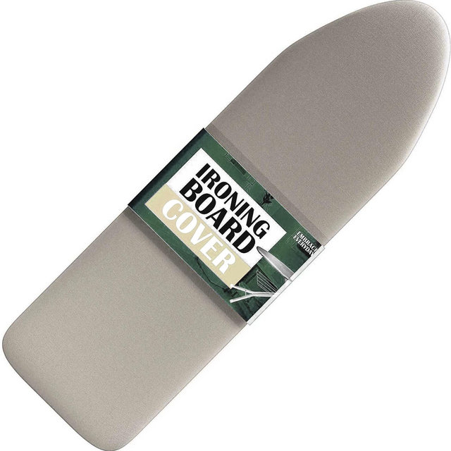 Bryt Ironing Board Cover and Pad, Heavy Duty Scorch Resistant Iron Board Cover with Padding for Standard Ironing Board,15 X 54, Linen