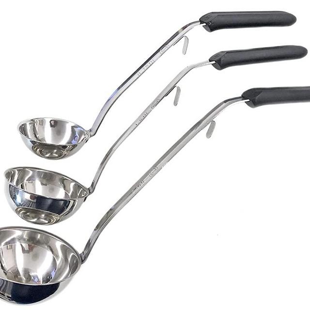MAGGOPAN Stainless Steel Soup Ladle (Nylon Grip Ladle set 3 pcs)