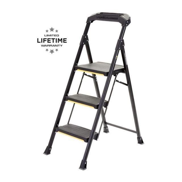 Gorilla Ladders 3-Step Pro-Grade Steel Step Stool, 300 lbs. Load Capacity Type IA Duty Rating GLHD-3 - The Home Depot