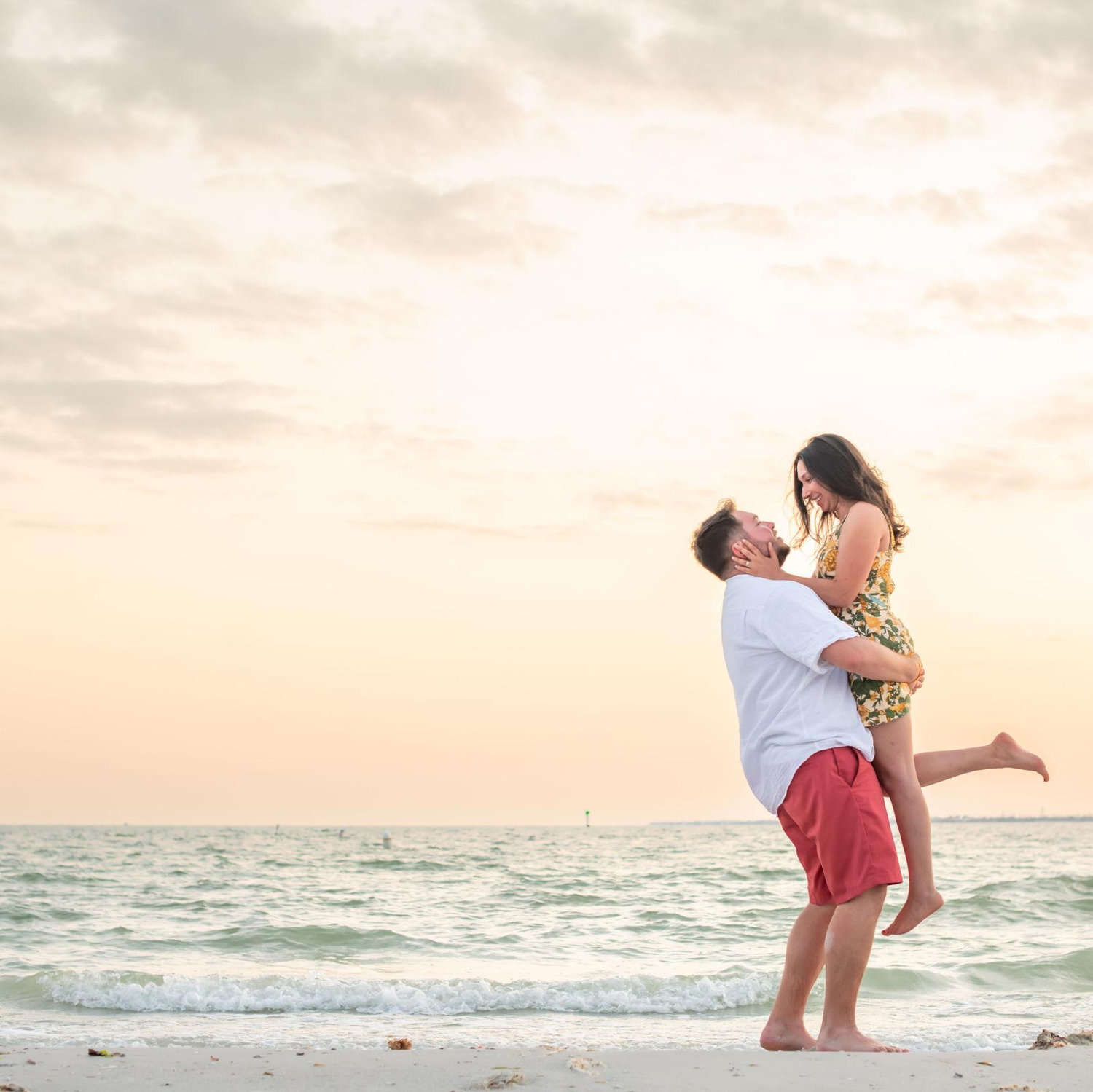 Our unforgettable engagement night at Bowditch Beach, Fort Myers!
