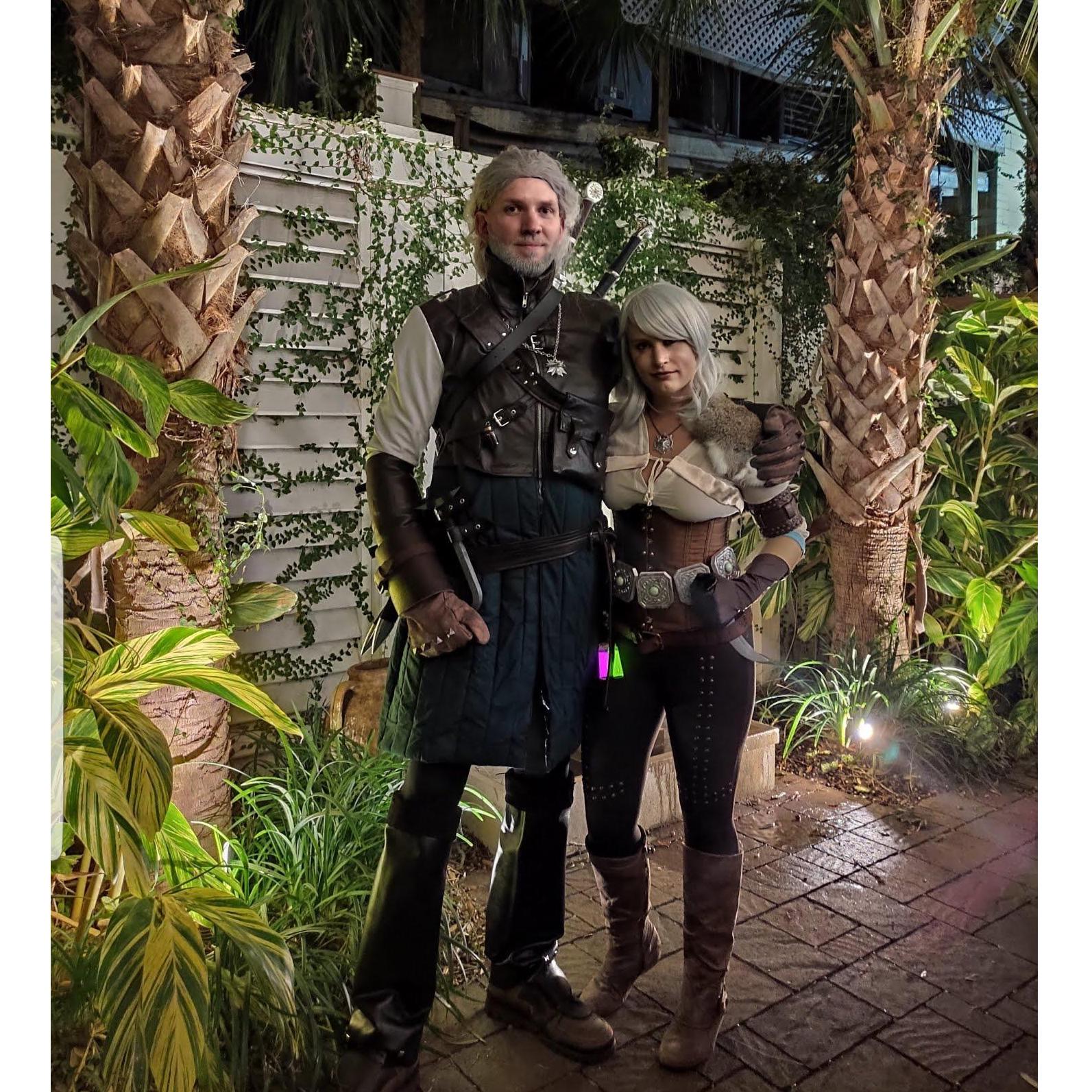 Cirilla and Geralt from "The Witcher", Halloween 2020