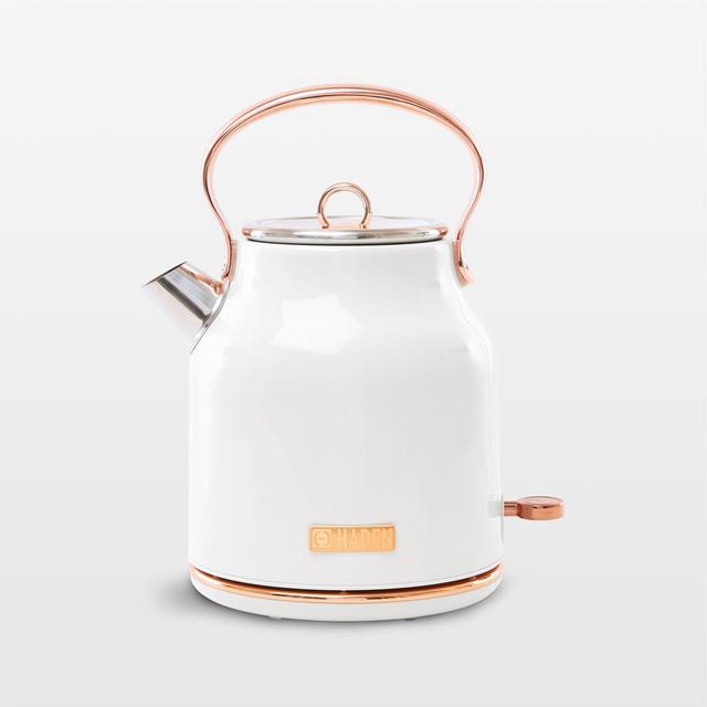 HADEN Heritage Ivory and Copper Electric Tea Kettle
