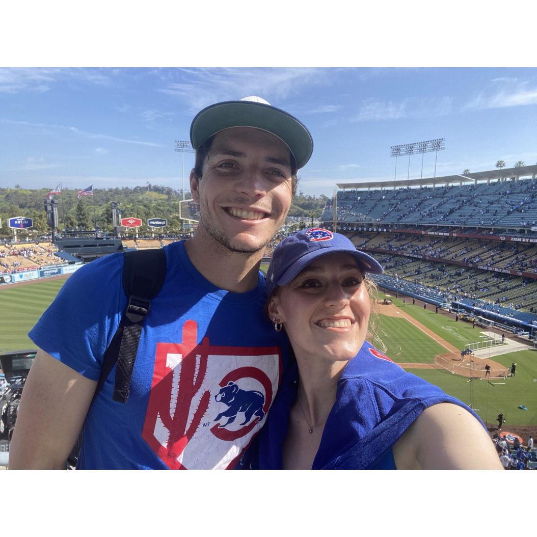 our first time at dodger stadium! they played the cubs in April 2023