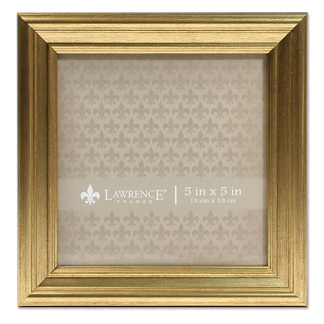 Lawrence Frames 5x5 Sutter Burnished Gold Picture Frame
