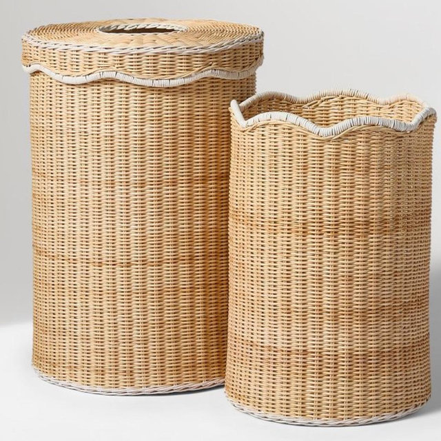 West Elm - Woven Scalloped Hampers (Set of 2)