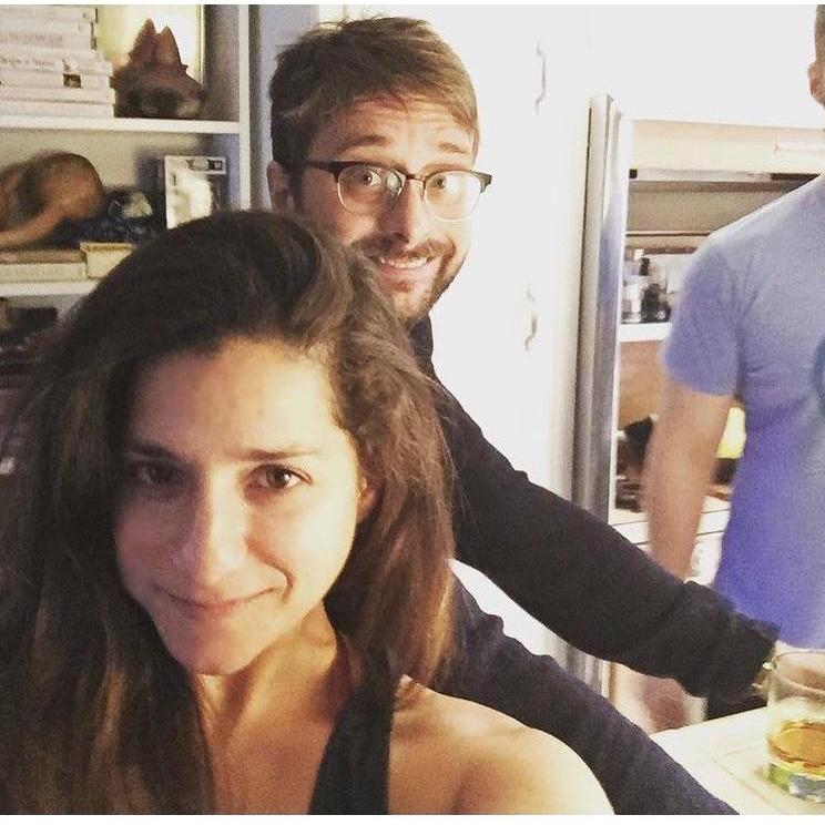 The Pats just won and I was taking a celebratory selfie. Sean thought it was just a regular photo, otherwise he might not have smiled.