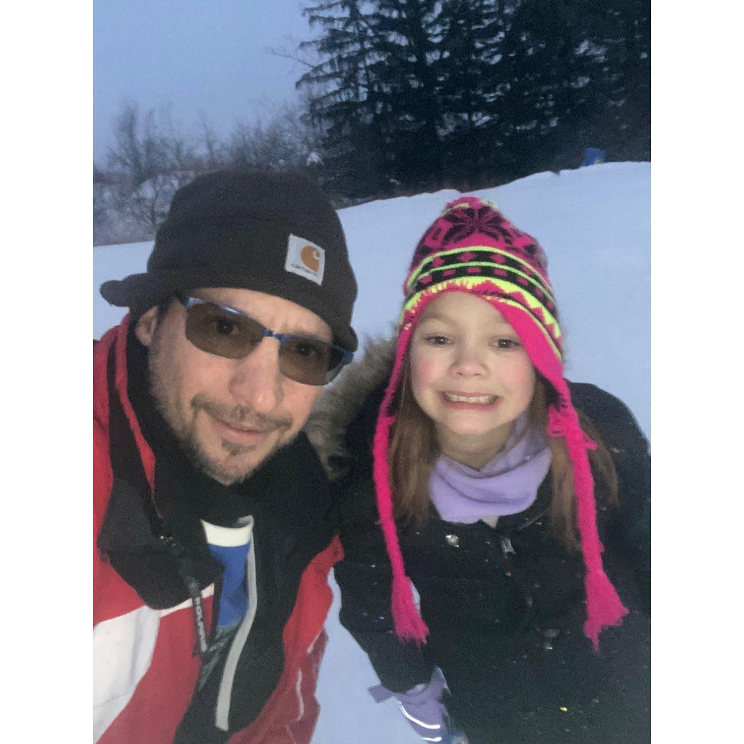 Grace and I hitting the slopes