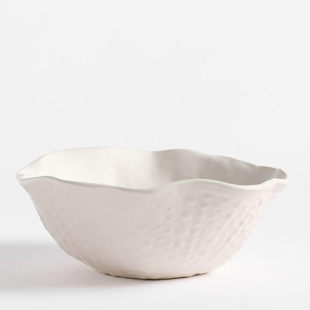 Urchin Stoneware Large Bowl - White