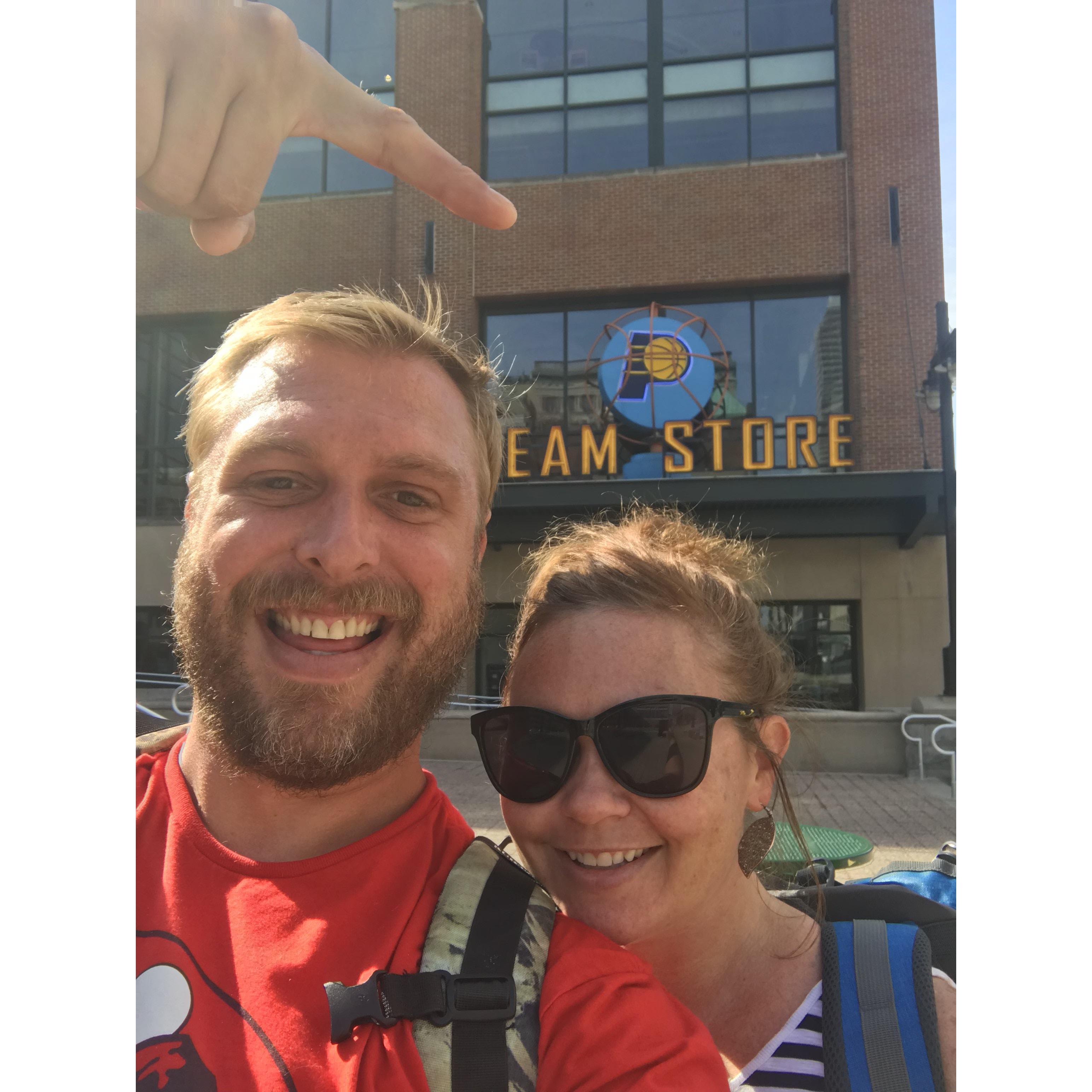 A trip to the Pacer's team store upon Andy's request :)