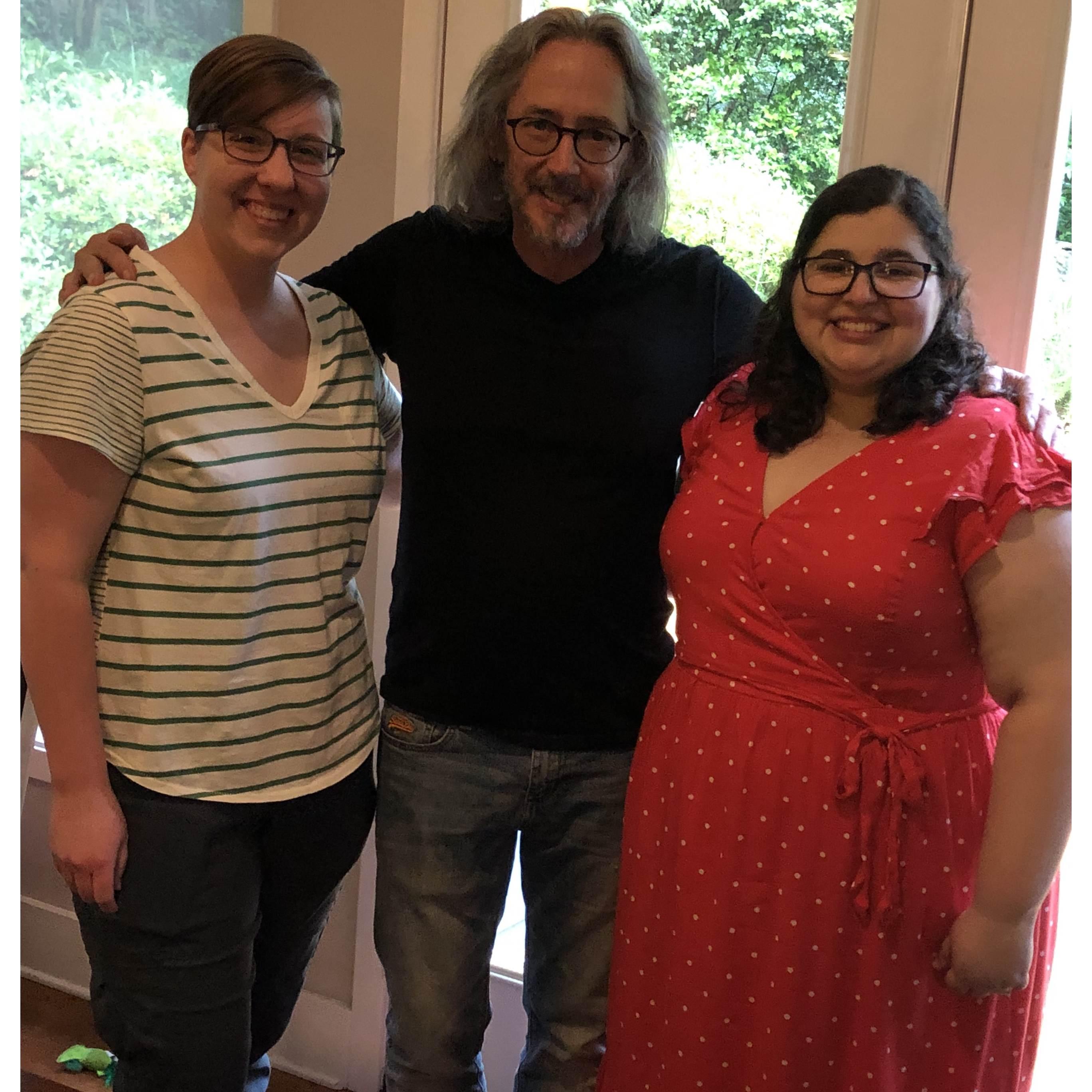 Emmie: Though Maureen and I didn't overlap in gradschool, we had the same academic advisor! Here we are with Kelly.