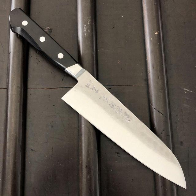 Hitohira Imojiya 180m Santoku Aogami 2 Nashiji Tsuchime Western Handle