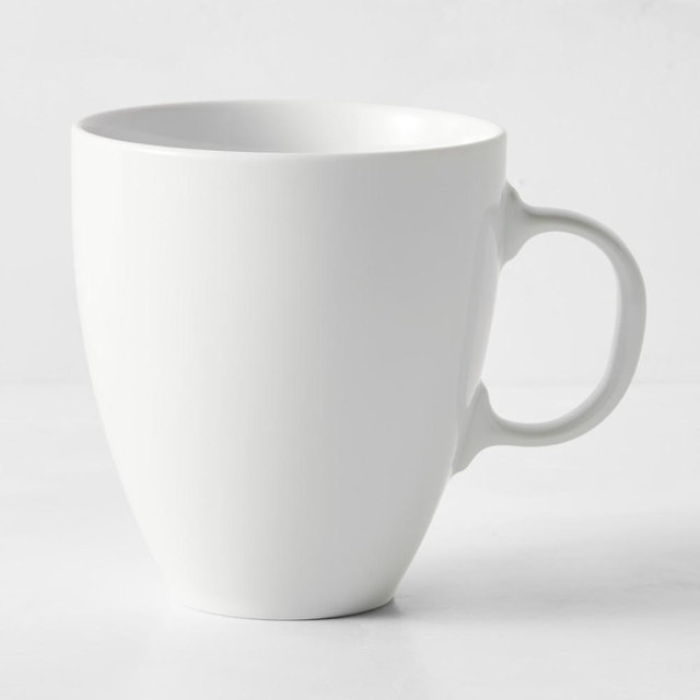 Pillivuyt Coupe Porcelain Mugs, Set of 8, White