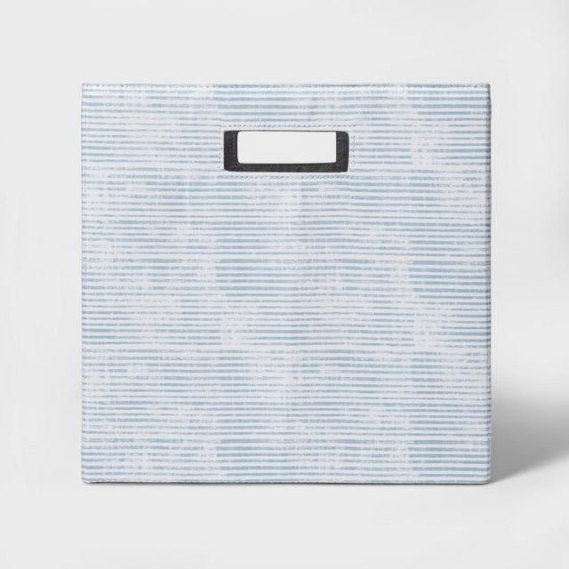 13" Fabric Cube Storage Bin Light Blue - Threshold™