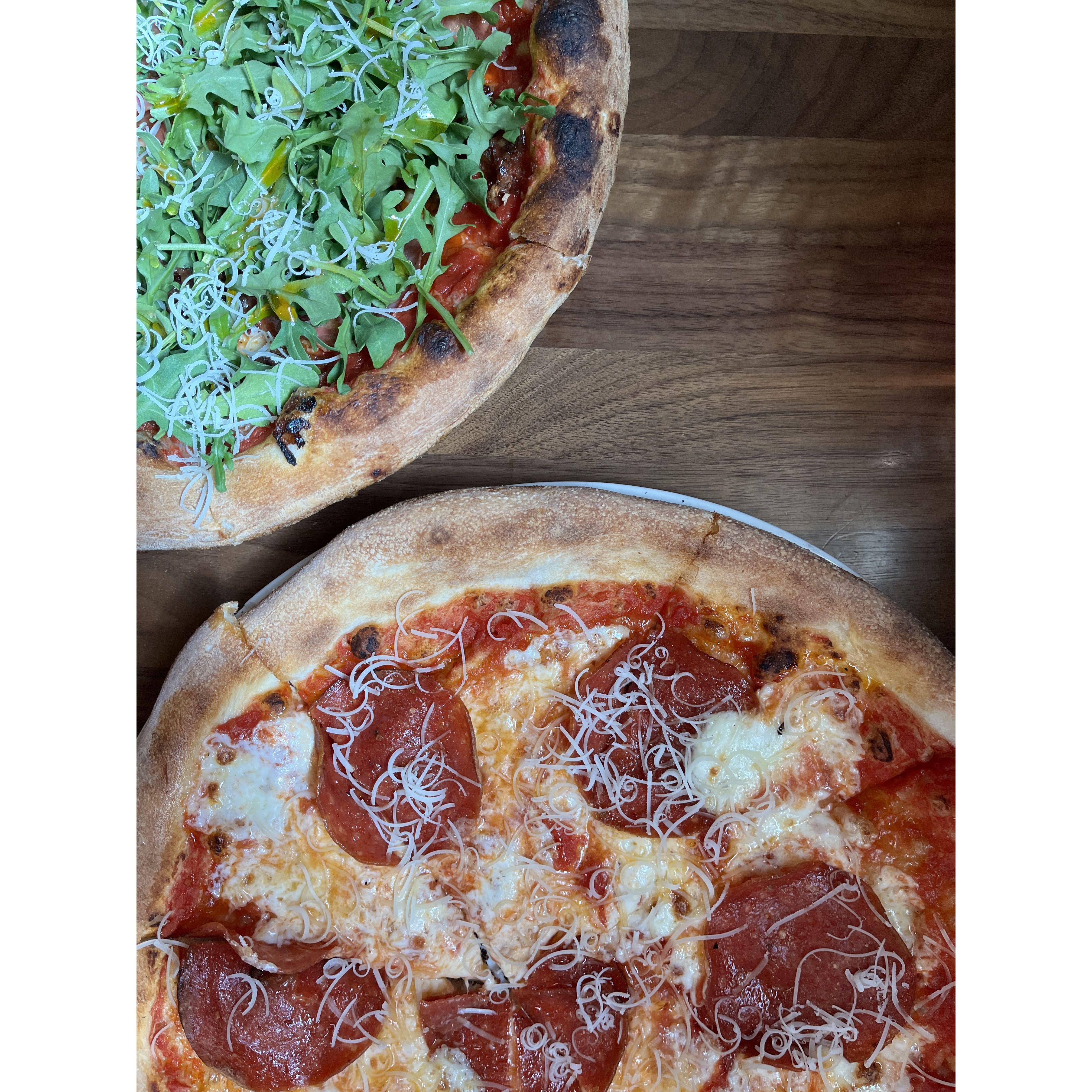 Fat Olive Pizza. We may or may not have gone three times.
