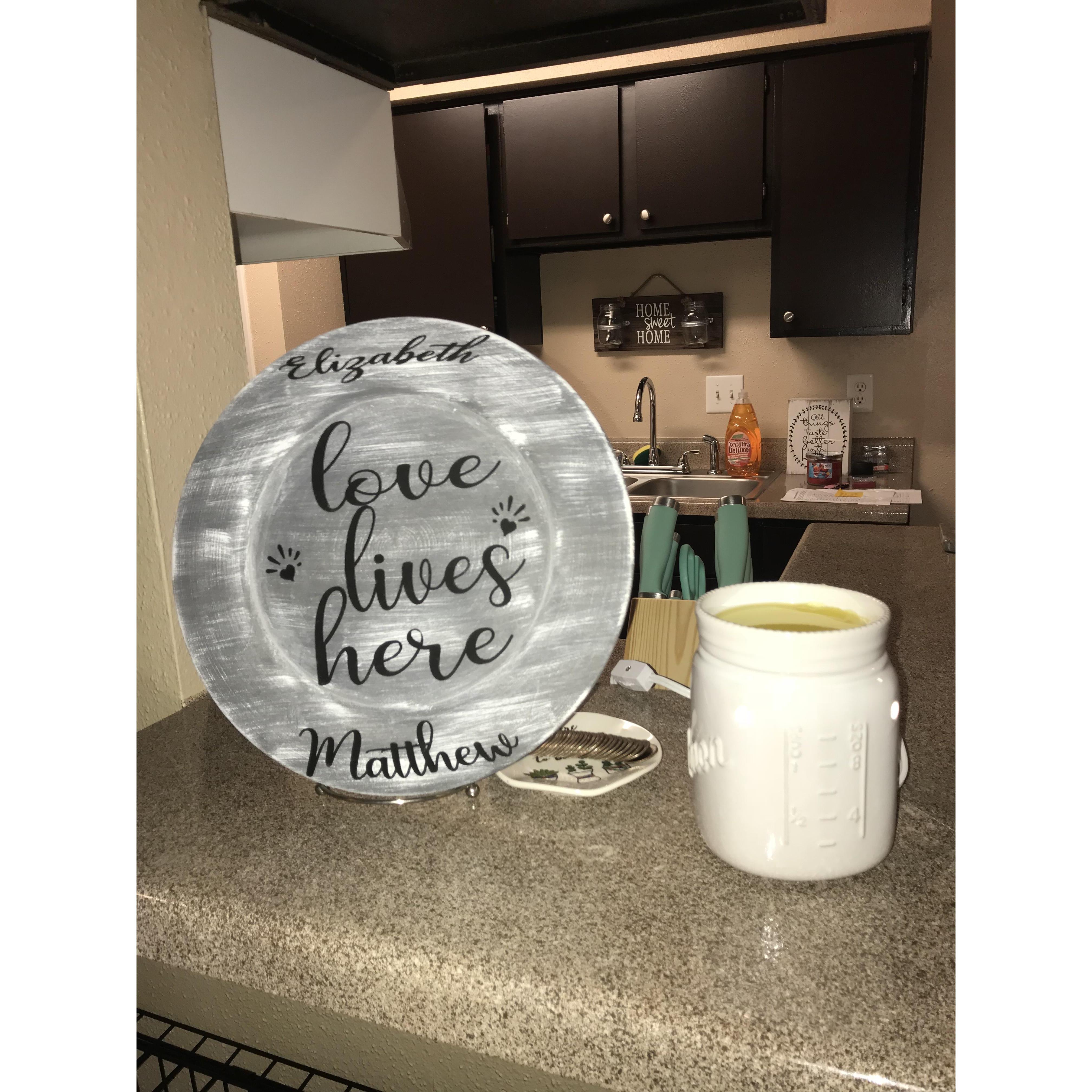 Our first apartment together..