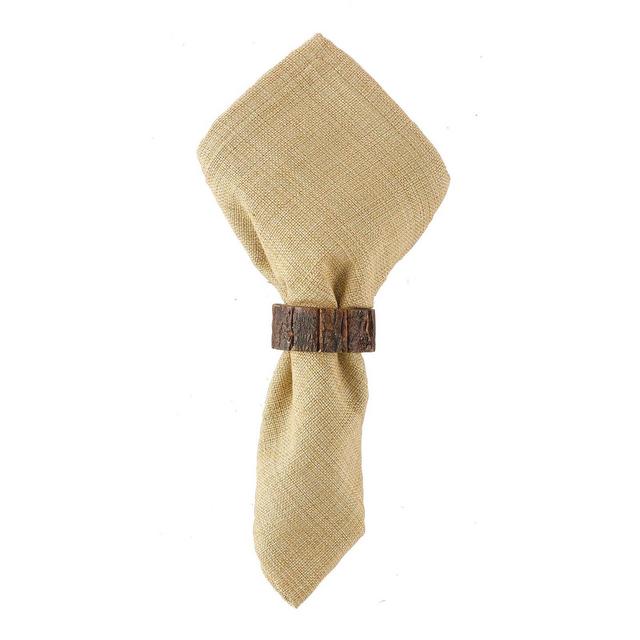 Park Designs Bark Edge Wood Napkin Set of 4