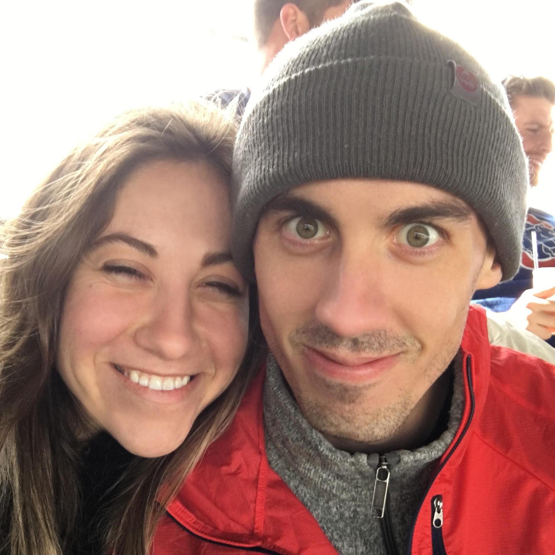 Callie's first trip to Chicago. Here they're at a baseball game at Wrigley Field!