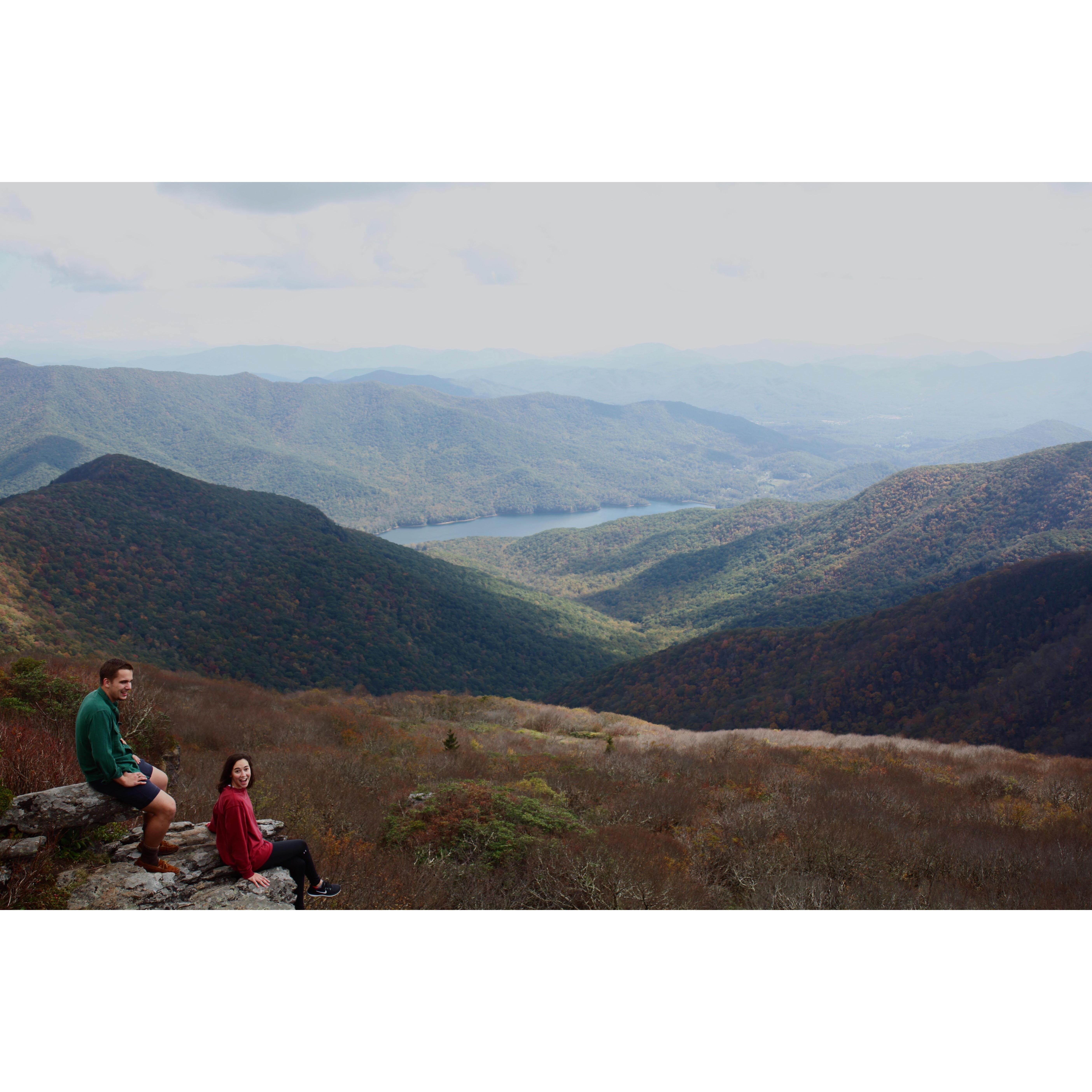 Micah and I have taken four trips out to the blue ridge parkway together and it is where we started dating