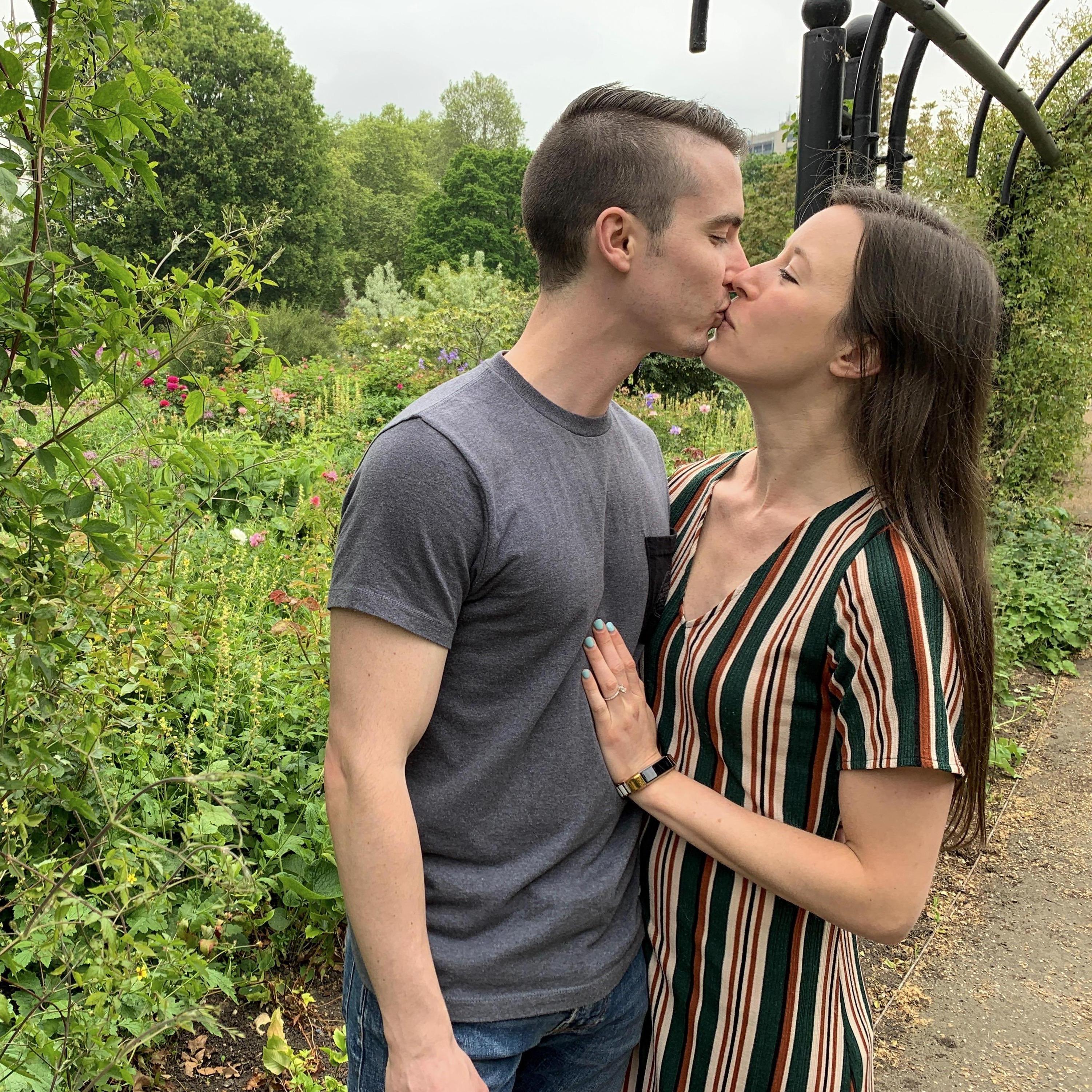 Fun engagement photo session in Hyde Park, London.