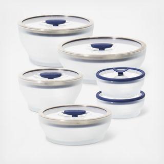 12-Piece Frosted Glass Cookware & Storage Set