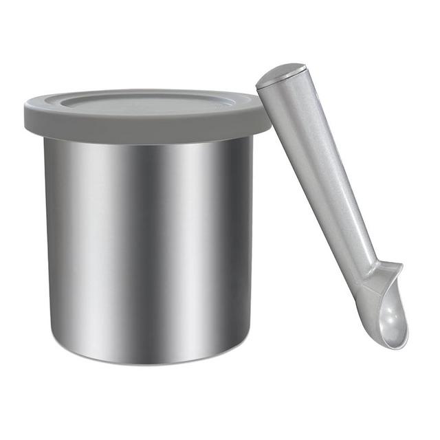 16oz Stainless Steel Ice Cream Pint Container, 1Pack - BPA-Free 304 Grade, Dishwasher Safe with Measurement Lines, Compatible with Ninja Creami NC300/NC301/CN301CO Series