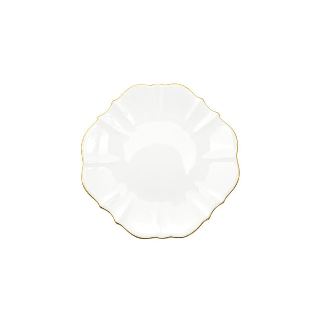 Twig New York Amelie Brushed Gold Rim 6.5" Bread Plate