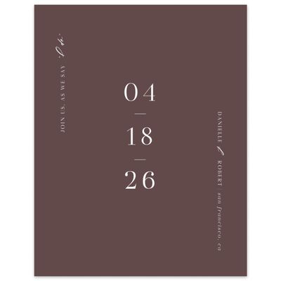 Brown Elegant Wedding Digital Save the Date - Asher Portrait