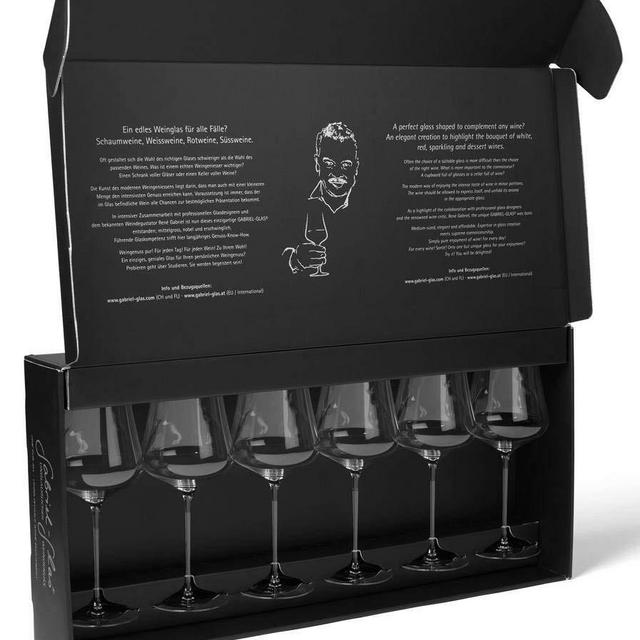 Gabriel Glas - Set of 6 - Austrian Crystal Wine Glass - "StandArt" Edition