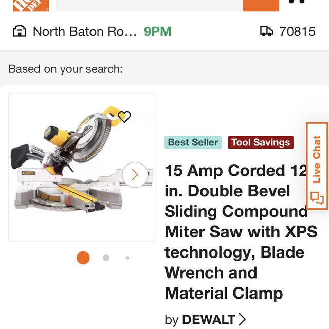 15 Amp Corded 12 in. Double Bevel Sliding Compound Miter Saw with XPS technology, Blade Wrench and Material Clamp