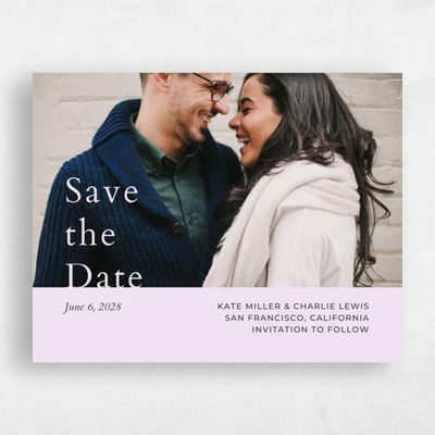 Purple Typography Wedding Save the Date - Morrison Rise